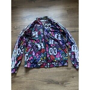 Women’s Adidas x Hattie Stewart Superstar SST Track Jacket Size M DV2659 Eyes